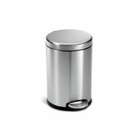 Simplehuman pedálos kerek kosár, 4,5 l,  rozsdamentes acél