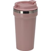 Utazási ivópohár, bézs, 500 ml, bézs